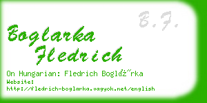 boglarka fledrich business card